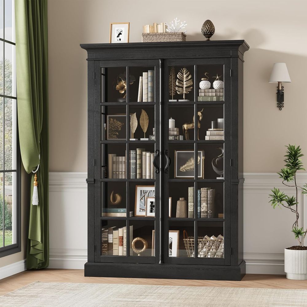 65 Tall Display Cabinet with A - مراجعة Free Home Office وسعره