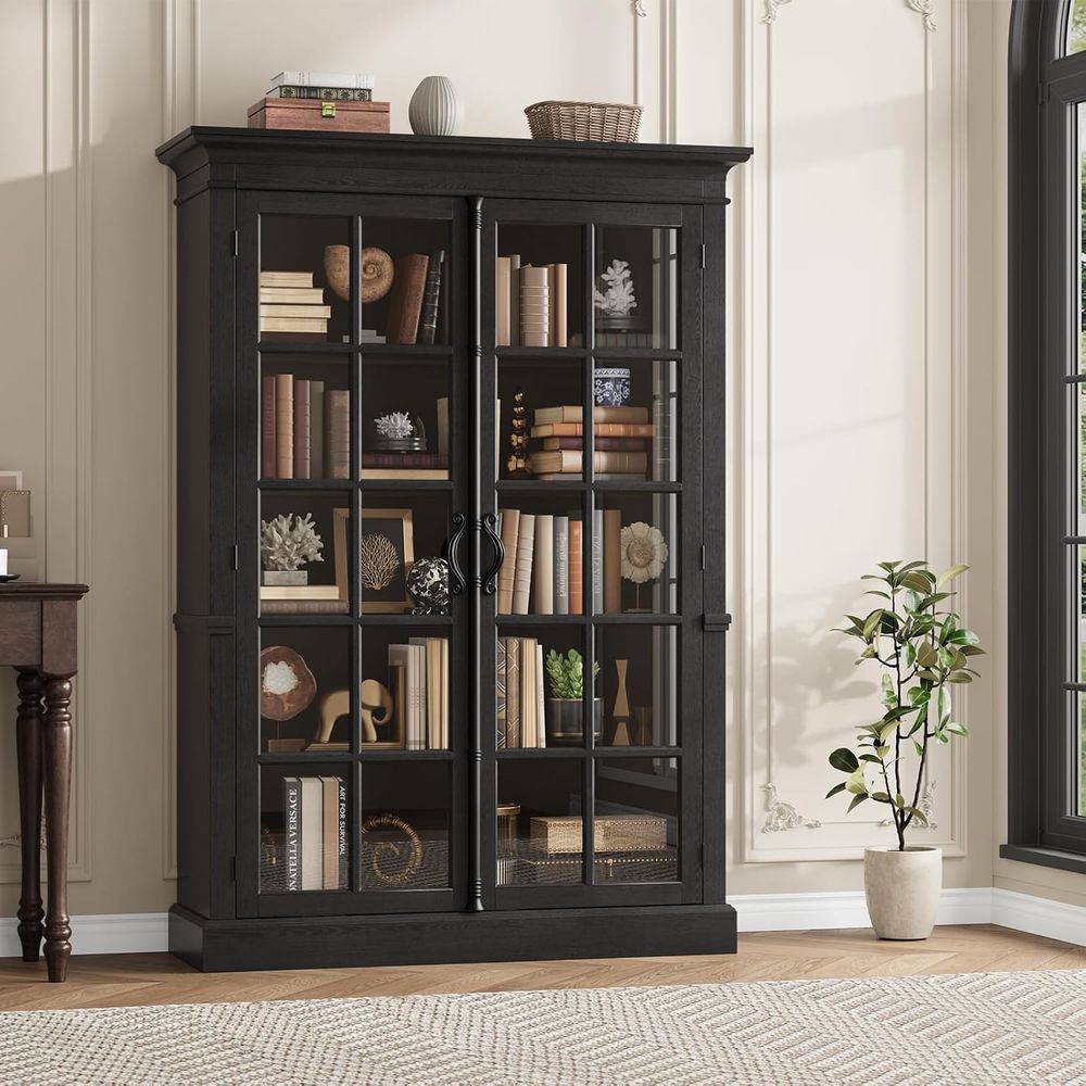 65 Tall Display Cabinet with A - مراجعة Free Home Office وسعره