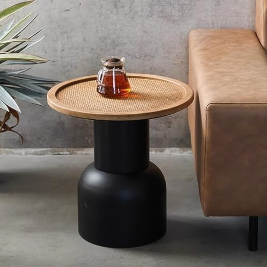 Round End Table, Industrial Ir - مراجعة Home Office Industrial Style وسعره