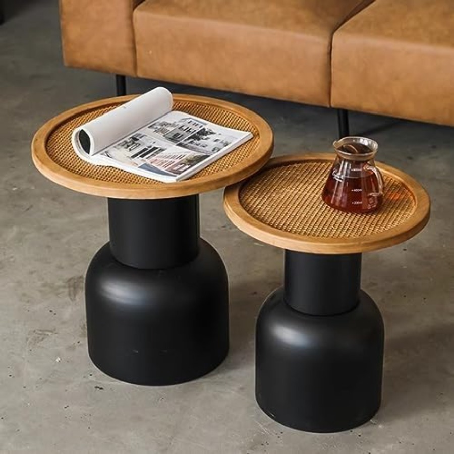 Round End Table, Industrial Ir - مراجعة Home Office Industrial Style وسعره