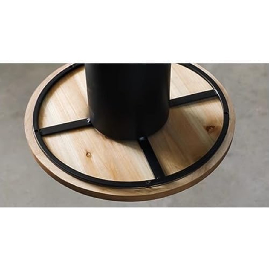 Round End Table, Industrial Ir - مراجعة Home Office Industrial Style وسعره