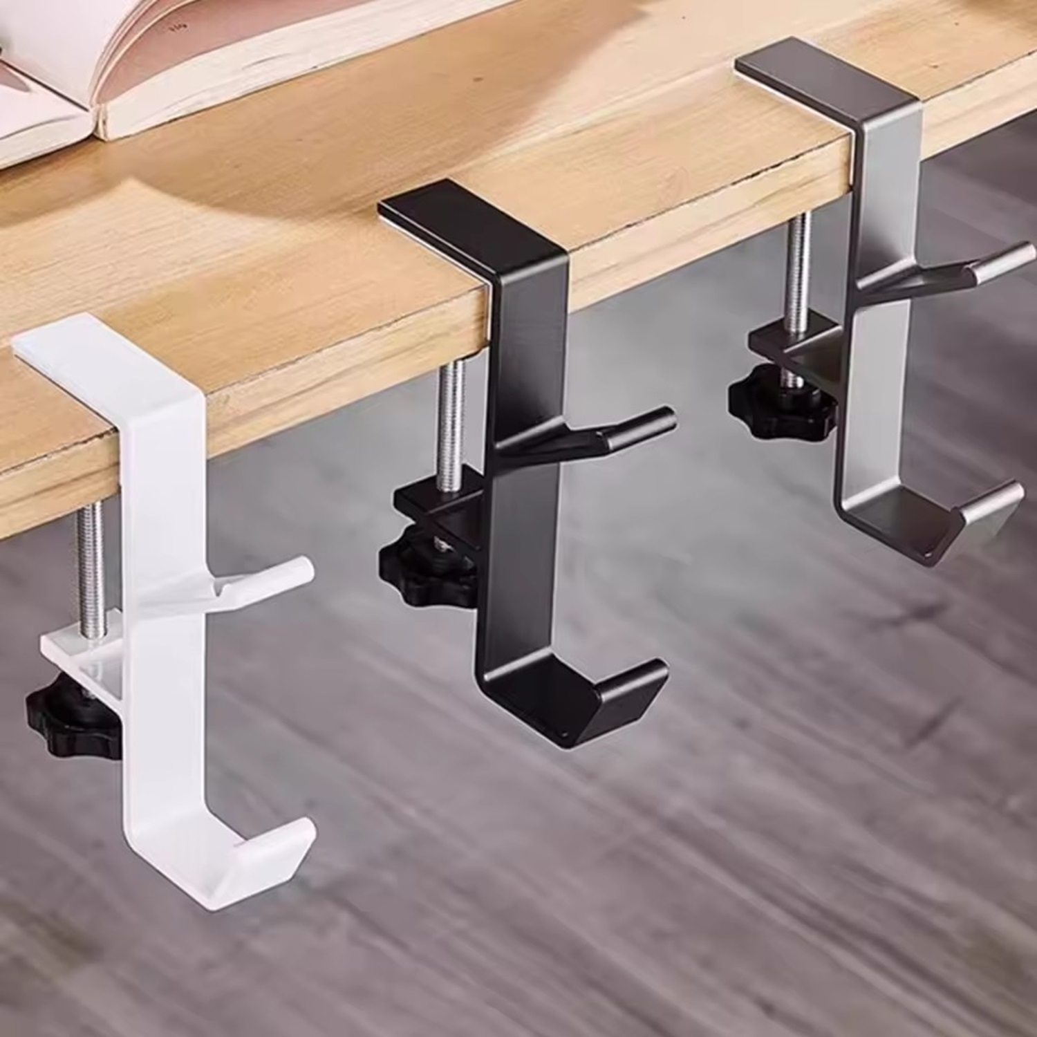 1/2pc Adjustable Desk Edge Hoo - مراجعة Home Office Headset وسعره