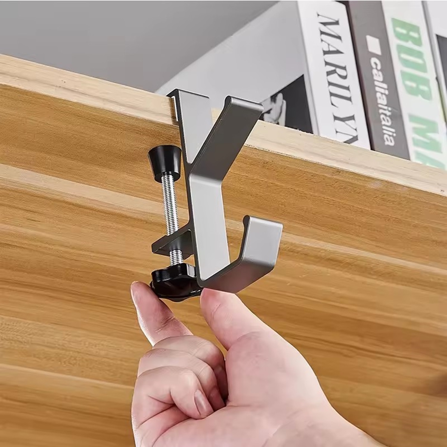 1/2pc Adjustable Desk Edge Hoo - مراجعة Home Office Headset وسعره